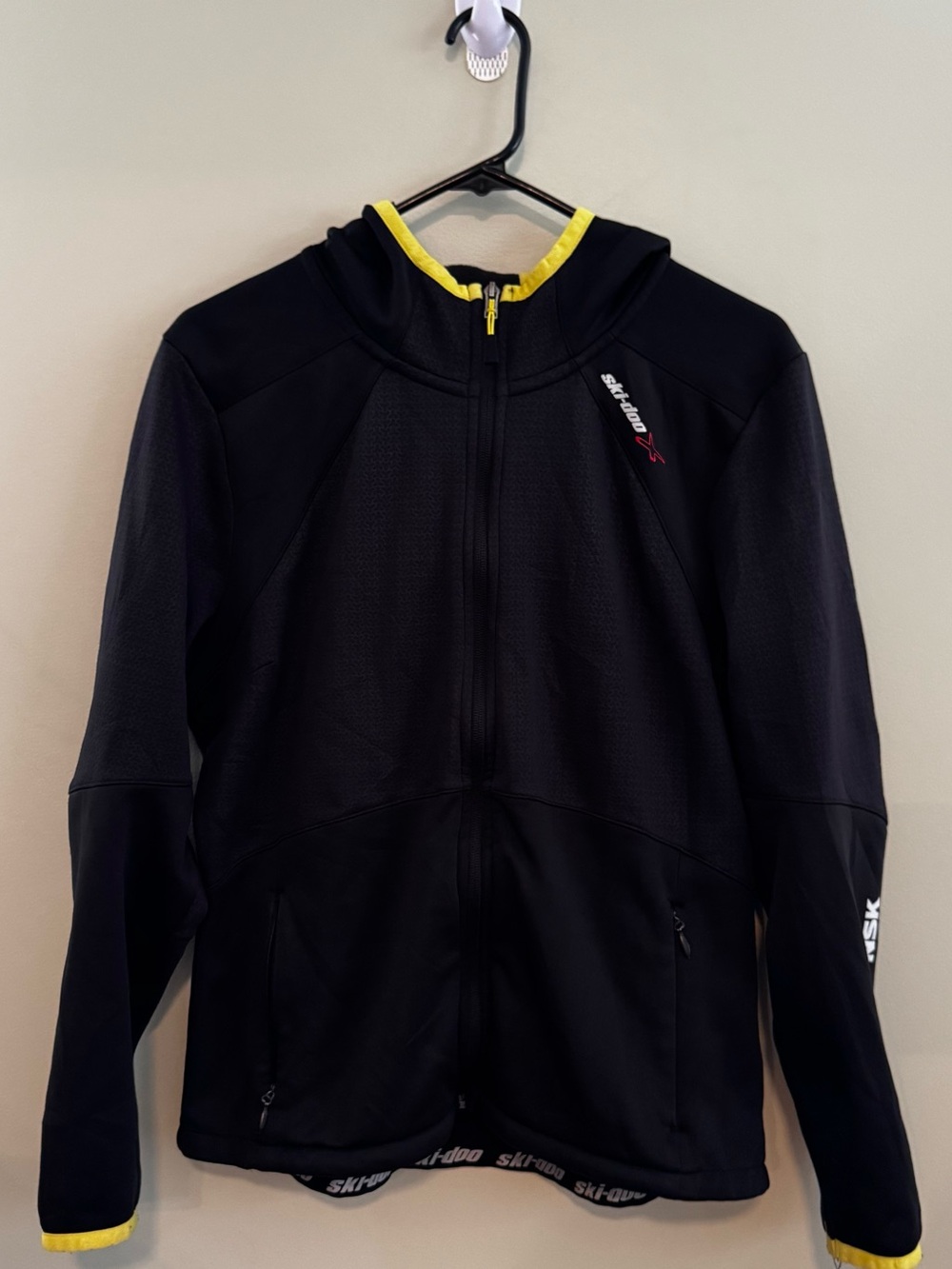 Ski-Doo BRP Women’s Sno-X Fleece Jacket Large Black Yellow Rotax XPS